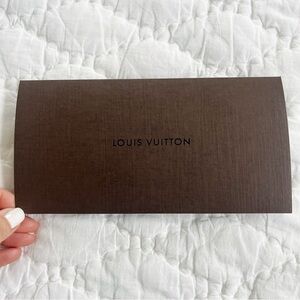 Louis Vuitton Authentic Brown Cardboard Receipt / Card Holder